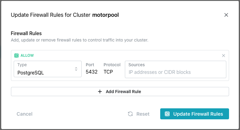 Updating Firewall Rules